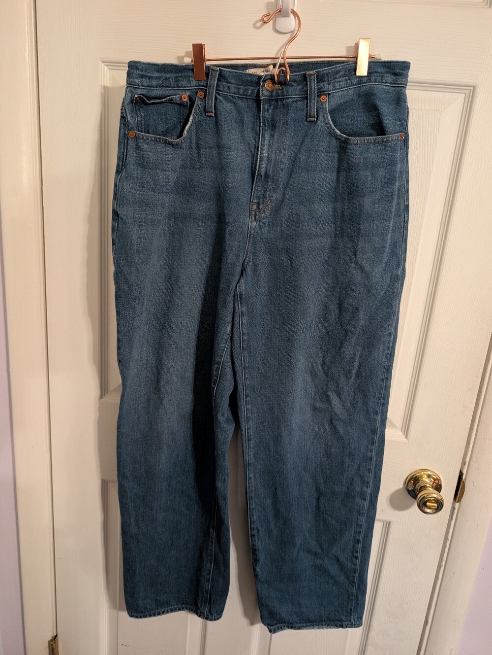 Madewell Womens Jeans Baggy Blue Straight Size 31